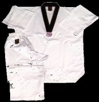 TAEKWONDO UNIFORM JACKET WITH BLACK COLLAR