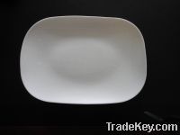 Opal Glass Rectangular plate 14"