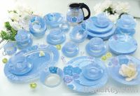 Tempered Clear Glass Dinnerware / 38PCS Dinnerware