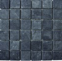 Building decorative material flooring tile black slate mosaic