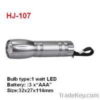 Sell HJ-107 1watt leds mini aluminum flashlight