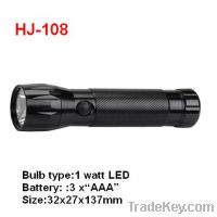 Sell HJ-108 1watt leds Aluminum flat led flashlights