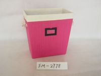 Sell Paper cloth laundry box/basket/bucket with cotton handles
