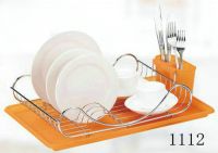 dish rack with plastic tray
