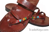 Brown Decor Moon Leather Sandals