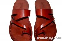 Brown Zing Leather Sandals