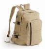 khaki backpack bag