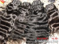 Curly virgin hair weft