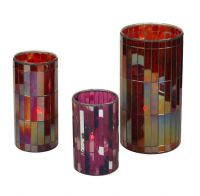 Sell Colorful Glass Mosaic Cylinder Candle Holders