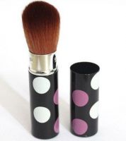 Retractable Blush Brush with Aluminum Body and Goat Hair