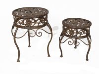 Sell wrougth iron outdoor flower stands/flower holders