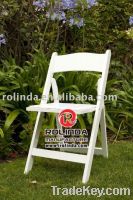 White Wedding Wood Folding Chair