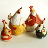 Sell Resin Cute chicken family decoration