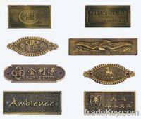 Sell brass name plate, name badge , furniture label