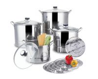 Sell stainless steel stock pot with glass lid