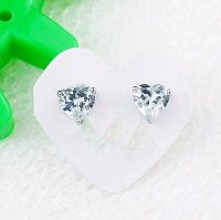 Sell silver heart shape earring, wholesale price