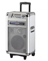 Rechargable portable speaker with dvd player, USB/SD