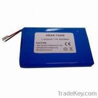 Sell Li-polymer Battery with 7.4V Voltage and 3, 000mAh Current, Suitab