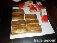 Gold bar ready for sale.