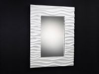 high glossy white wall mirror