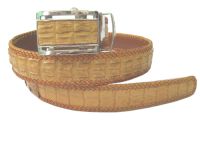 Genuine Crocodile Belt in Light Brown (tan) Crocodile Leather