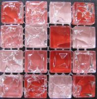 Sell red crystal glass mosaic tiles PY013
