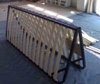 Foldable wooden slat bed frame