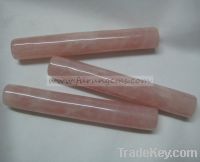 Sell natural semipreicous rose quartz massager tube stick 16x100mm