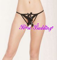 Sell g string with big satin bows accented, style:8685