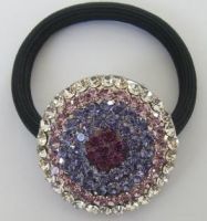 Sell hair accessories-ponytail holder with crystals