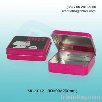 Sell small rectangular tin box with hinge