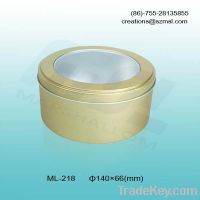 Sell tin box with open window  lid