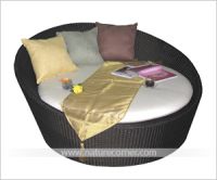 Sell Outdoor PE Rattan Sofa Bed