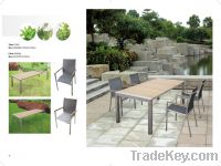 Garden extension teak dining table set