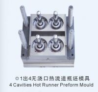 4 cavities hot runner perform mould
