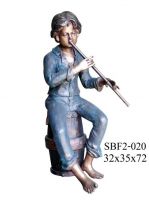 Sell New Boy Play Flute (Bronze)