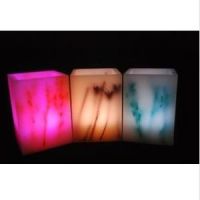 Sell cube candle with dry flowers coated