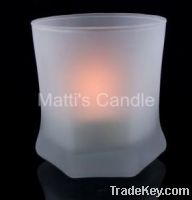 Sell Shake on and Blow off square flameless glass candle(1)