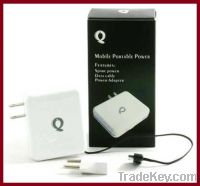 Mobile Portable Power Adapter built in USB cableand battery 1400mAh
