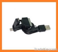 Mirco 3 in 1 Retractable USB Charger Cable Data Line