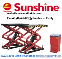 SUNSHINE brand SXJS3018 small scissor lift, 3000kgs scisor hoist
