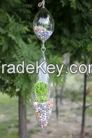 hand made  borosilicate glass hanging vase