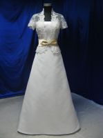 Sell Bridal dress with lace jacket and Second color Sash