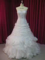 Sell Bridal dress with Curvely organza edges