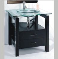 Sell glass vanity/glass bathroom vanity/bathroom glass basin TB059