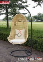 Sell TF-9706 hanging rattan patio swing chair with cushion