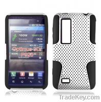 siliver and black mesh silicone case for LG optimus 3D P920