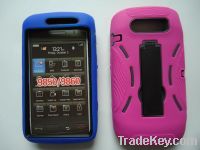 cell phone case for branded Torch 9850 9860 pc silicone combo