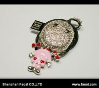 Sell cartoon shape jewelry usb flash memory necklace