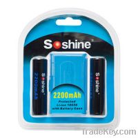 Sell Soshine 18650 Li-ion 2200mAh 3.7V Protected Battery